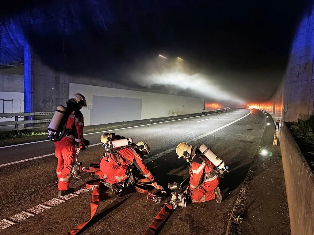 Brand in Tunnel.